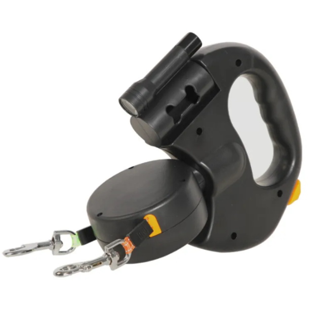 Dual Retractable Dog Leash — 3 m Per Lead
