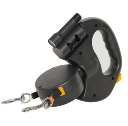 Dual Retractable Dog Leash — 3 m Per Lead